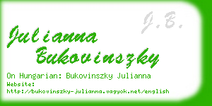 julianna bukovinszky business card